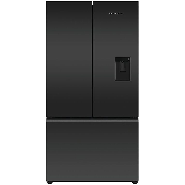 Fisher & Paykel 569L Freestanding French Door Fridge Freezer - Black Glass, , hi-res
