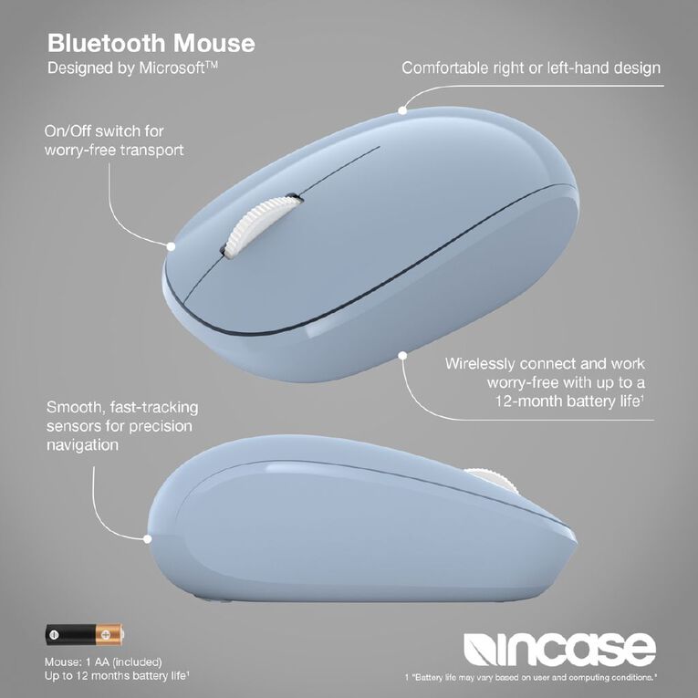 Incase (Designed by Microsoft) Bluetooth Mouse - Pastel Blue, , hi-res