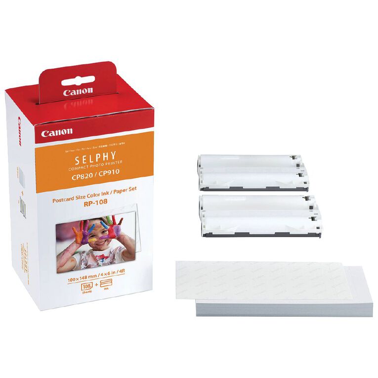 Canon RP108 - RP108 Ink and Paper Pack, Postcard Size 6x4 (148x10), , hi-res