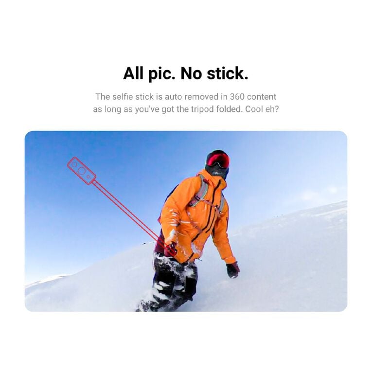 Insta360 2-in-1 Invisible Selfie Stick Plus Tripod, , hi-res
