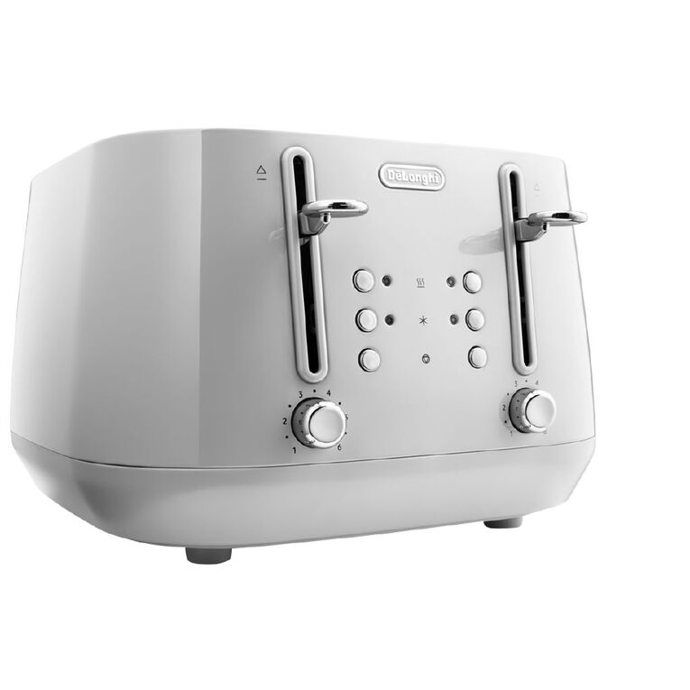 Delonghi Eclettica 4 Slice Toaster White, , hi-res
