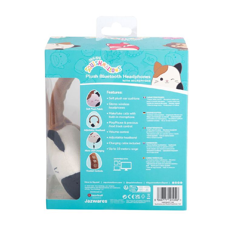Squishmallows Plush Bluetooth Headphones - Cam The Cat, , hi-res