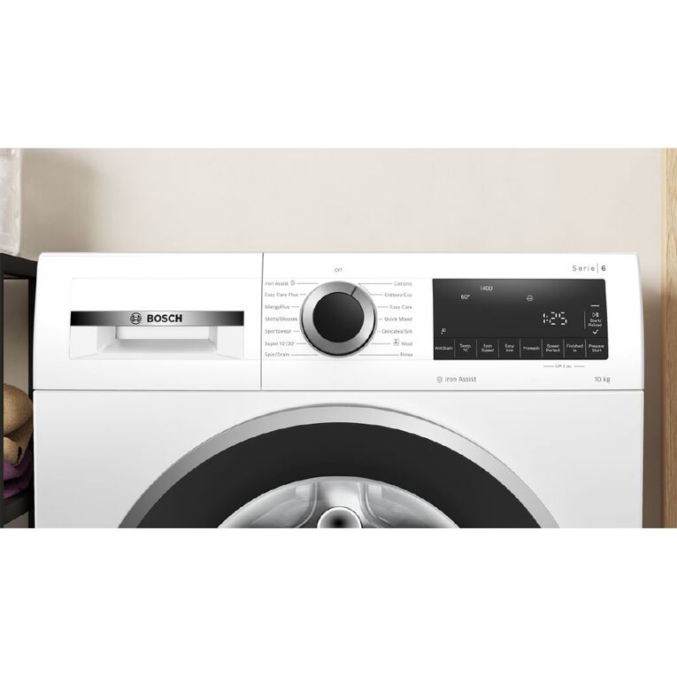 Bosch 10kg Series 6 Front Load Washing Machine - White, , hi-res