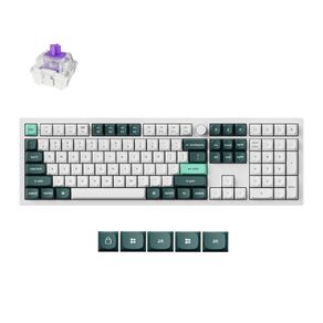 Keychron Q6 HE QMK Wireless Custom Keyboard, Fully Assembled Knob, Gateron Double-Rail Magnetic Nebula Switch - Shell White