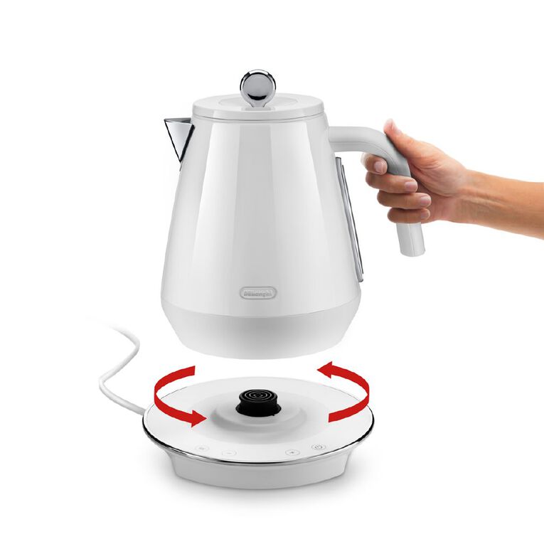 Delonghi Eclettica Variable Temperature Kettle White, , hi-res