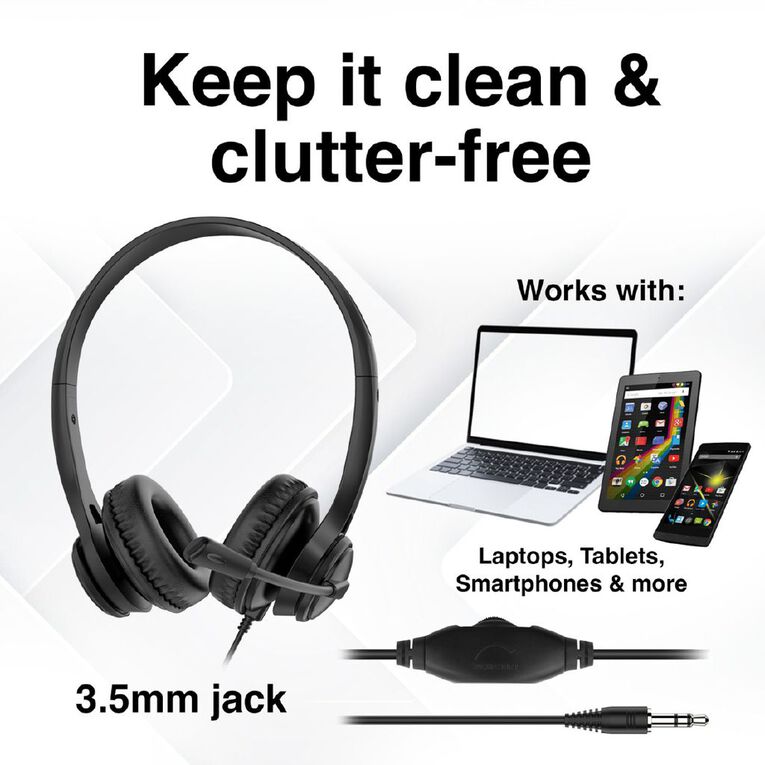 Laser Wired Conference Headset 3.5mm Built-in Microphone, , hi-res