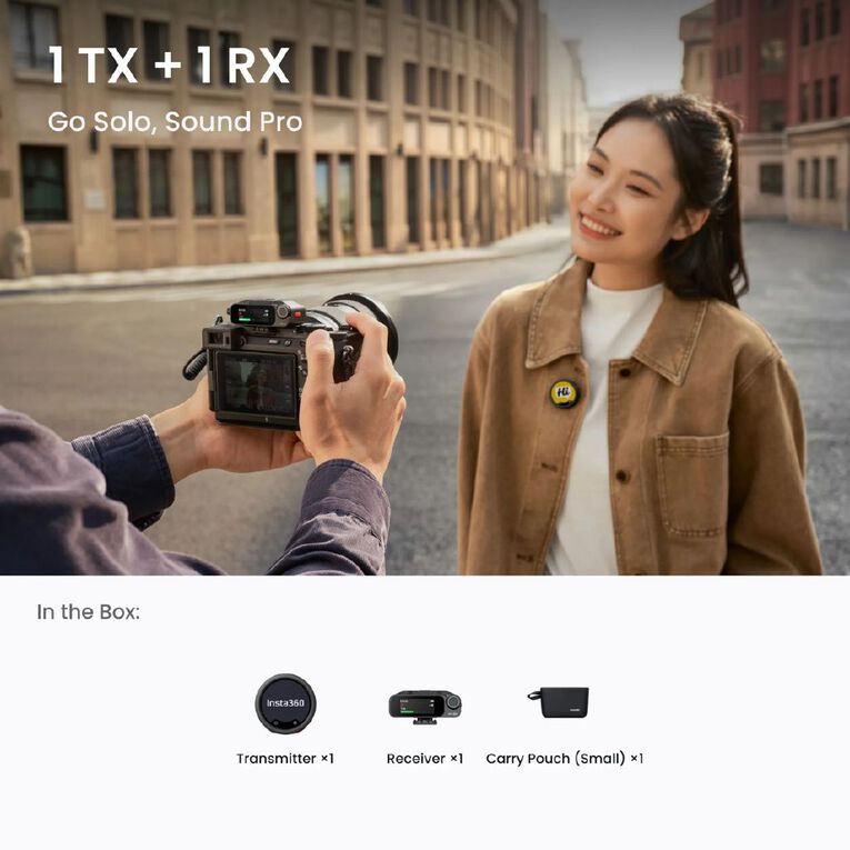 Insta360 Mic Pro 1TX + 1RX Wireless Microphone Kit, , hi-res