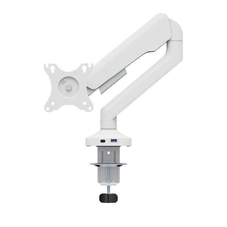 Bracom Flexprecision Gas Spring Monitor Arm With USB Ports White, , hi-res