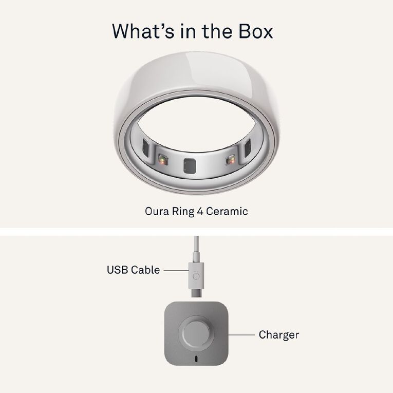 Oura Ring 4 Ceramic Cloud - Size 7, , hi-res