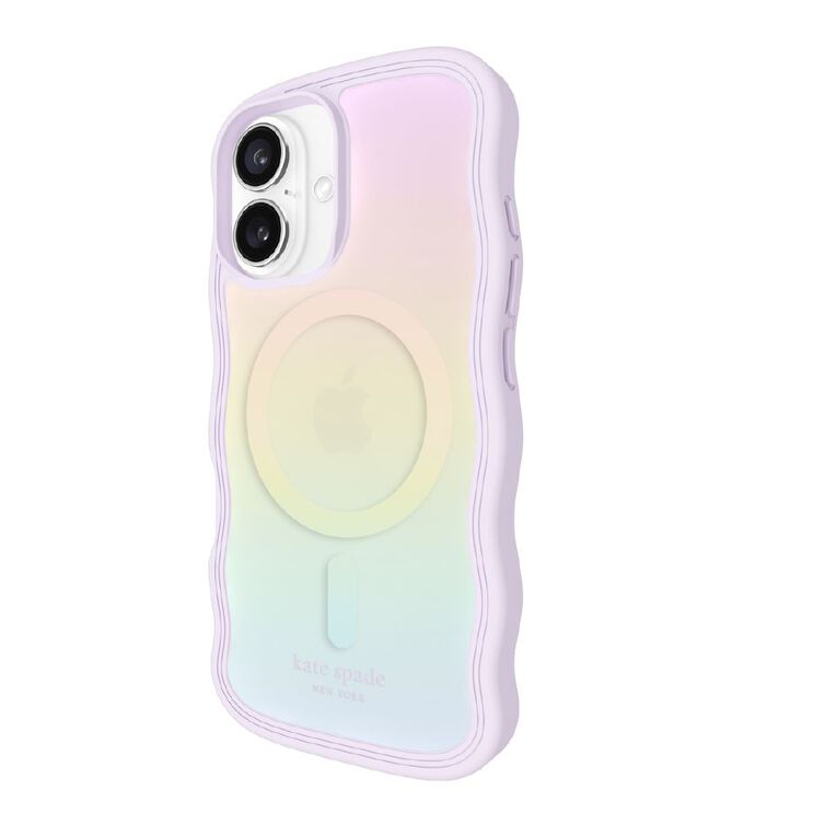 Kate Spade Wavy MagSafe Case for iPhone 16 - Opal Iridescent, , hi-res