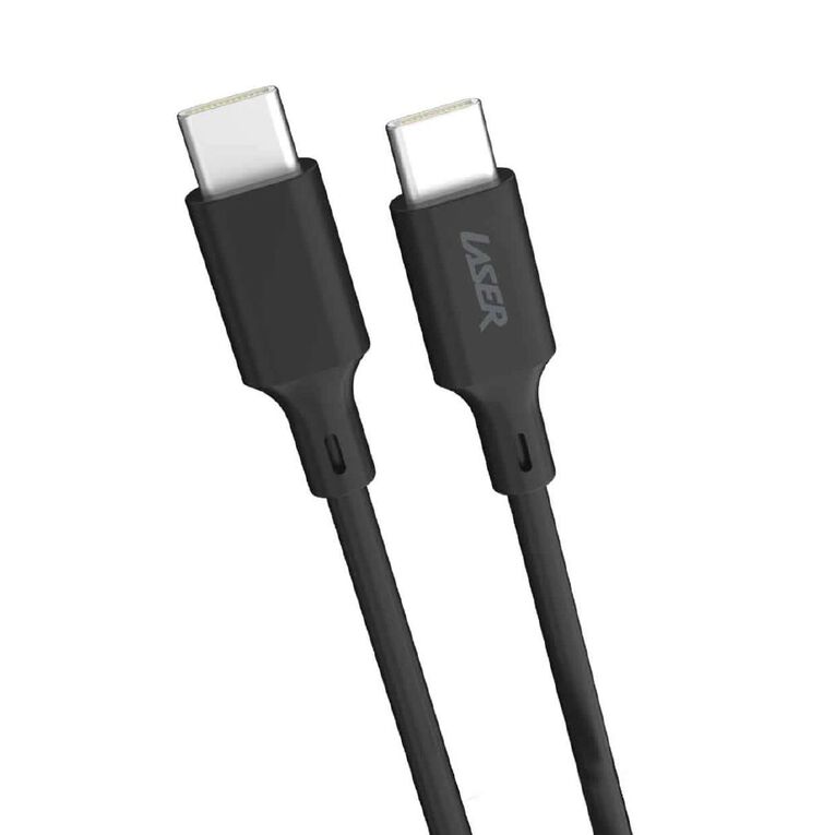Laser USB-C to USB-C Charging Cable 60W, 2m - Black, , hi-res
