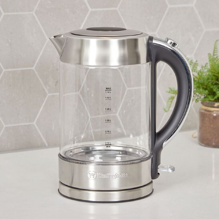 Westinghouse 1.7L Glass Kettle, , hi-res