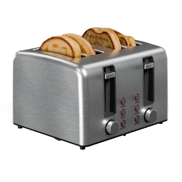Sheffield 4 Slice Stainless Steel Toaster, , hi-res