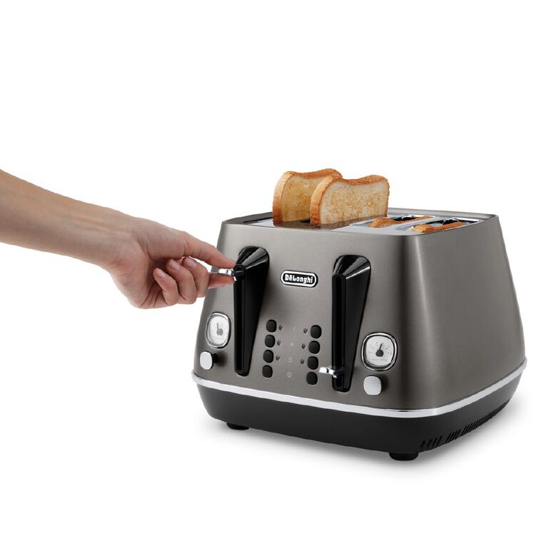 Delonghi Distinta Titanium 4 Slice Toaster Noel Leeming