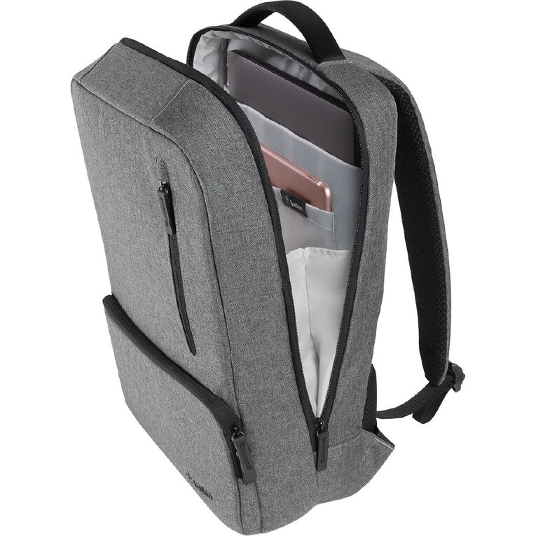 Belkin Classic Pro Laptop Backpack Grey Noel Leeming