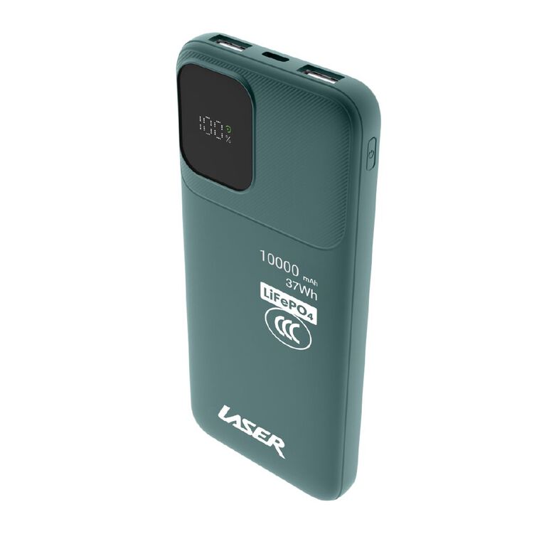 Laser 10K LiFePO4 CCC Power Bank - Deep Green, , hi-res
