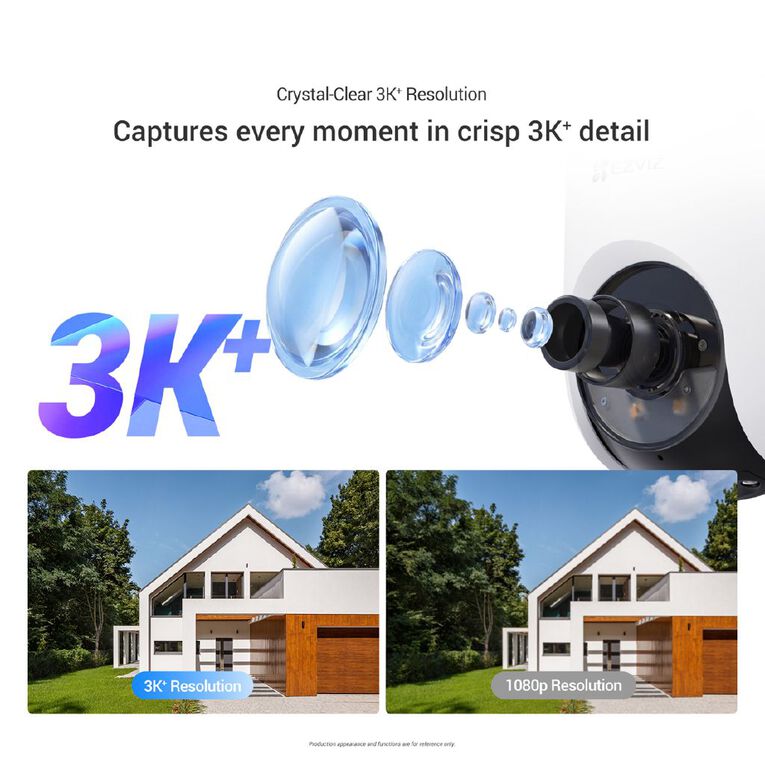 EZVIZ HB8 Lite 3K Camera 2 Pack With Solar Panels and 16GB SD Cards, , hi-res