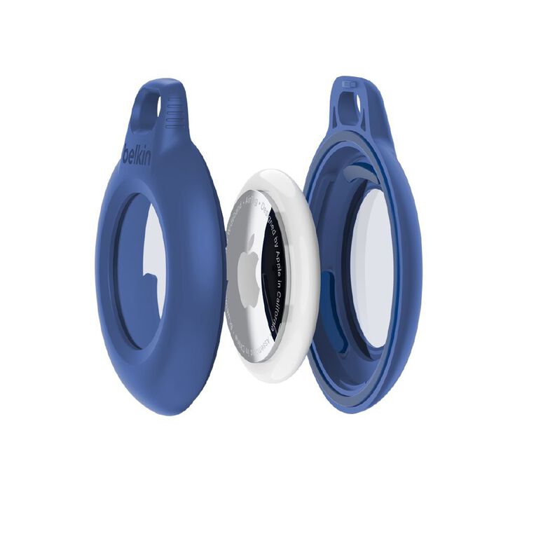 Belkin 2pk Waterproof Airtag Holder with Keyring - Blue, , hi-res