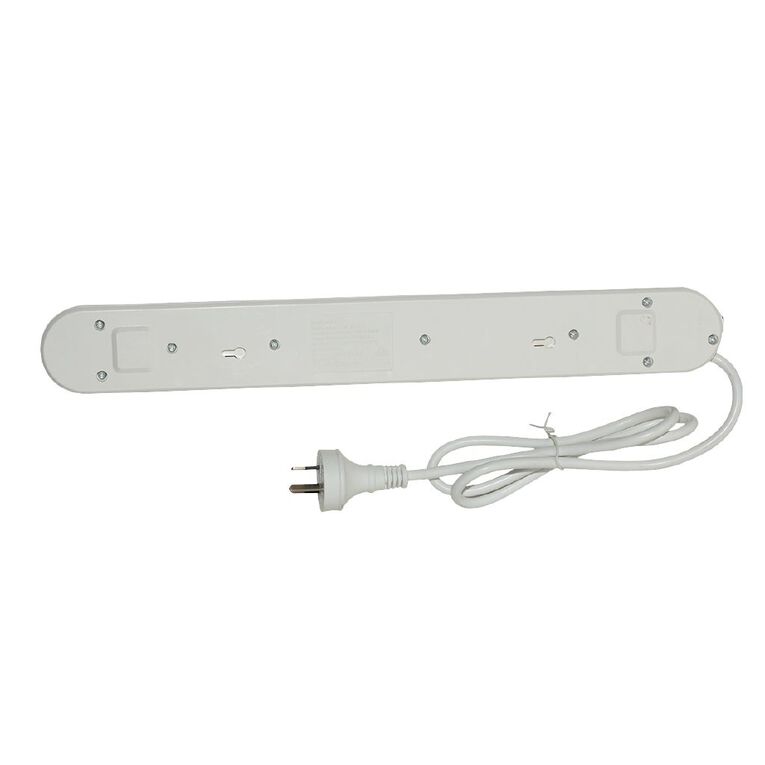 Tech.Inc 6 Way Powerboard with Surge Protection & USB, , hi-res