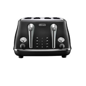 Delonghi Icona Capitals 4 Slice Toaster Edinburg Black
