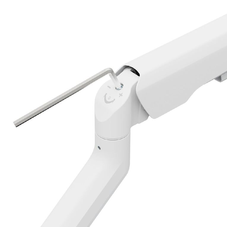 Bracom Flexprecision Gas Spring Monitor Arm With USB Ports White, , hi-res