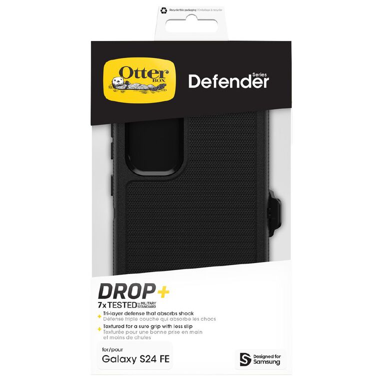 OtterBox Defender Case for Samsung Galaxy S24FE - Black, , hi-res