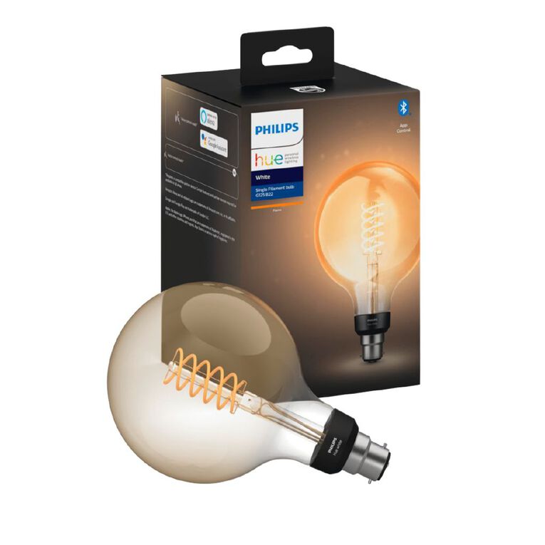 Philips Hue White 7W G125 Filament Bulb - B22, , hi-res