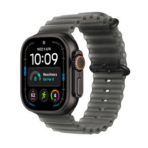 Apple Watch Ultra 4 Cellular 49mm Black Titanium Case with Translucent Black Ocean Band