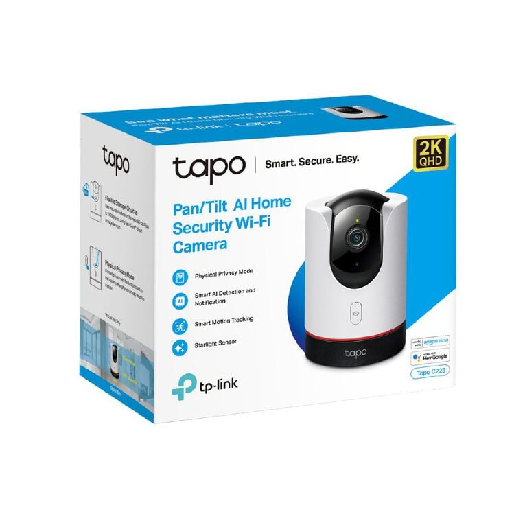 TP-Link Tapo C225 Pan/Tilt AI Home Security Wifi Camera, , hi-res