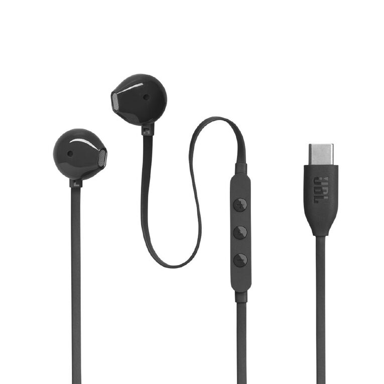 JBL Tune 305C USB-C Wired Hi-Resolution In-Ear Headphones - Black, , hi-res