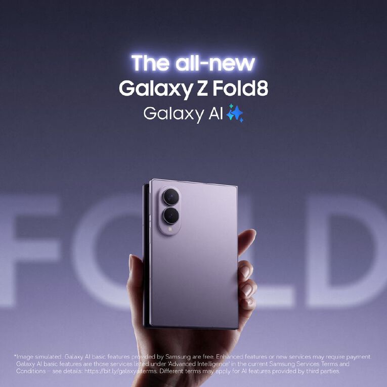 Samsung Galaxy Z Fold8 1TB Lavender, , hi-res