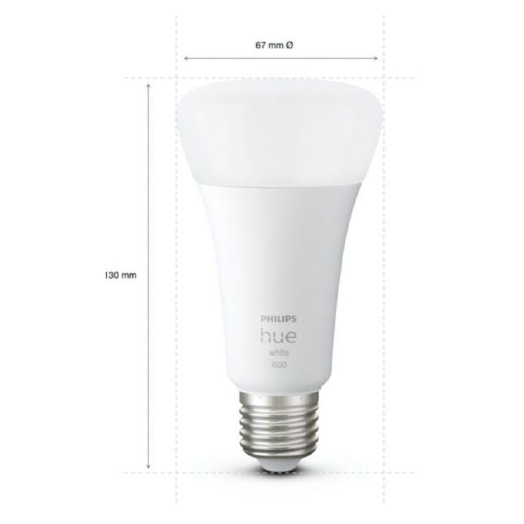 Philips Hue Warm White 15.5W A67 Bulb - E27 - Noel Leeming