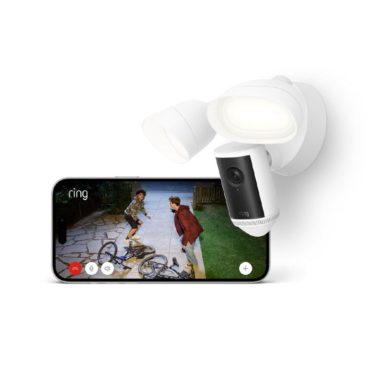 Ring Floodlight Camera Pro (2nd Gen) 4K Security Camera Wired White, , hi-res