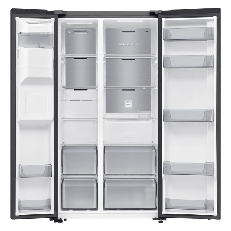 Samsung 635L Side By Side Ice & Water Dispenser Fridge Freezer - Dark Stainless (SRS6200S), , hi-res