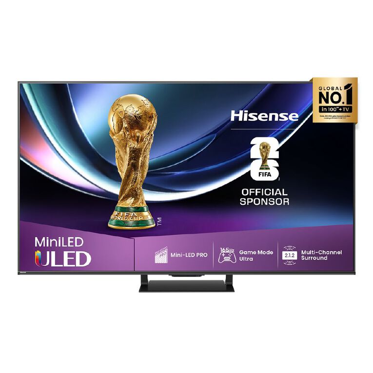 Hisense ULED MiniLED 55 Inch U7QNZ 4K QLED 165Hz Smart TV, , hi-res
