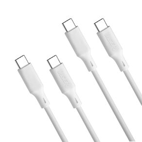 Laser 60W USB-C to USB-C Cable (2 Pack) 1m - White