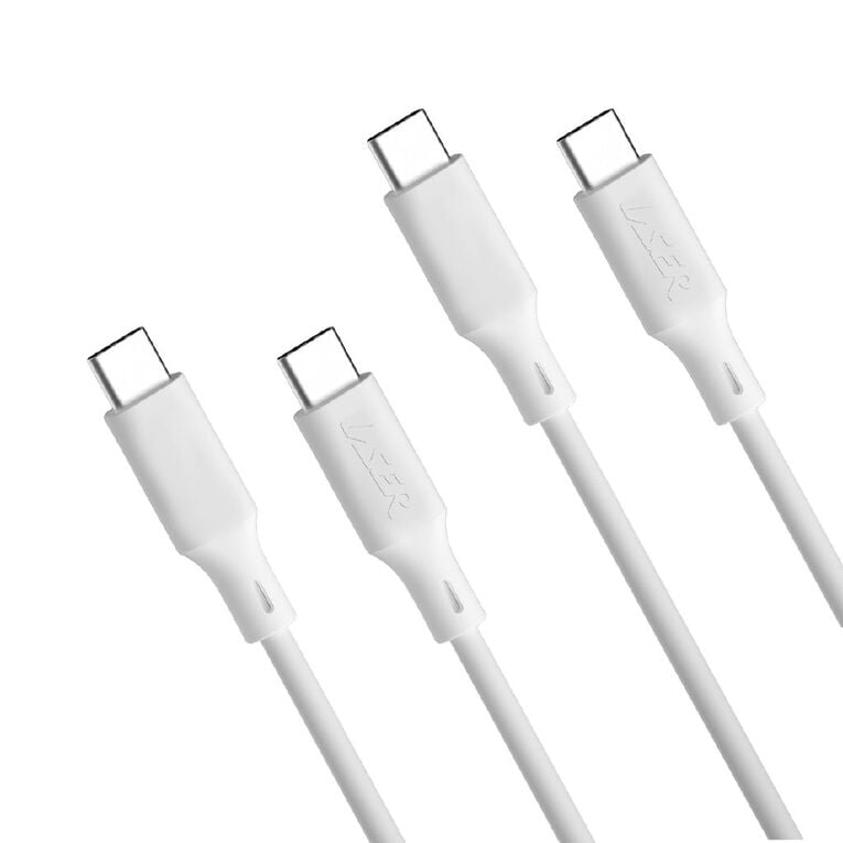 Laser 60W USB-C to USB-C Cable (2 Pack) 1m - White, , hi-res