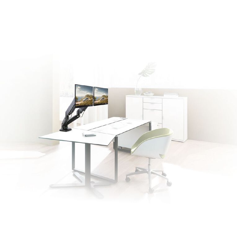 Bracom Economy Dual-Screen Spring-Assisted Monitor Arm, , hi-res