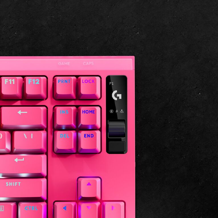 Logitech PRO X2 RAPID 8K Wired TKL Analog Gaming Keyboard - Magenta, , hi-res