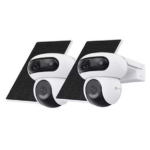 EZVIZ HB90 Dual 3K Camera 2 Pack With Solar Panels and 16GB SD Cards
