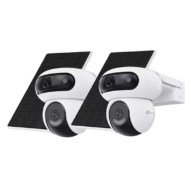 EZVIZ HB90 Dual 3K Camera 2 Pack With Solar Panels and 16GB SD Cards, , hi-res