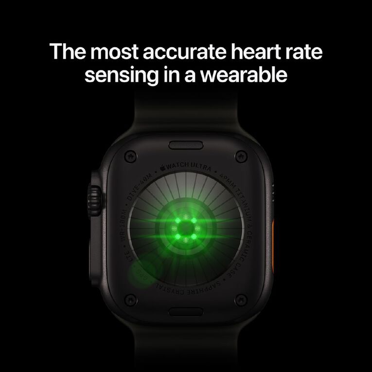 Apple Watch Ultra 4 Cellular 49mm Black Titanium Case with Translucent Black Ocean Band, , hi-res