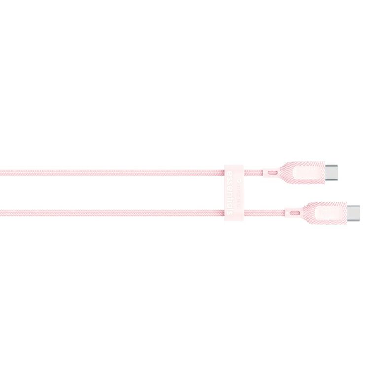 Mophie Essential USB-C-C Cable (60W), Braided, 2M, Pink, , hi-res