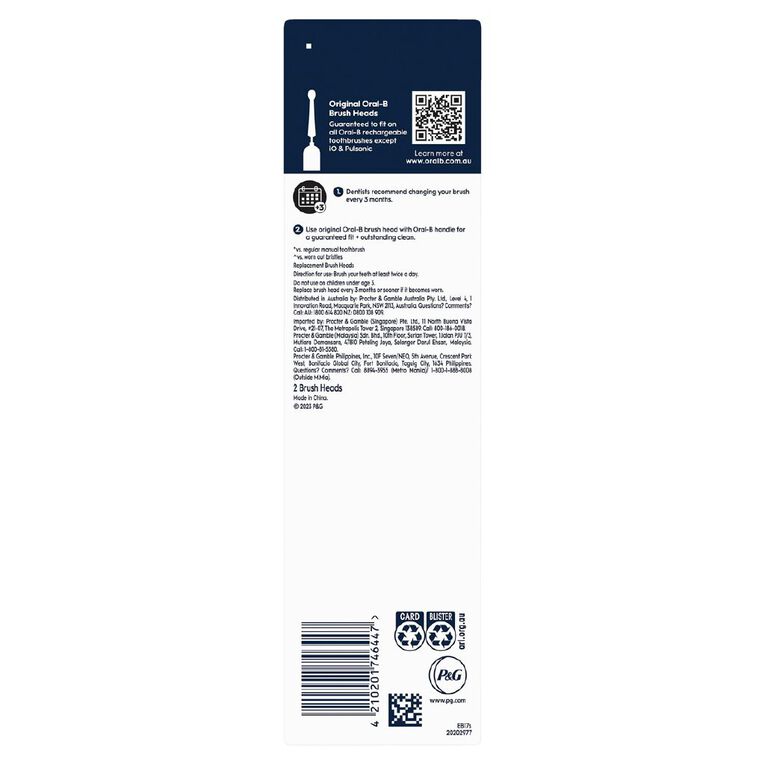Oral-B Sensitive Replacement Brush Heads - 2 Pack, , hi-res