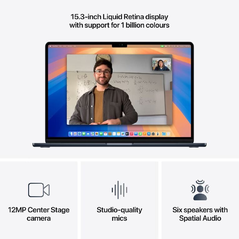 Apple MacBook Air 15-inch with M4 Chip 16GB/256GB 10 Core CPU 10 Core GPU - Midnight, , hi-res
