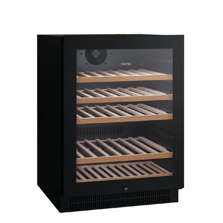Vintec 50 Bottle Wine Cabinet - Black Glass, , hi-res