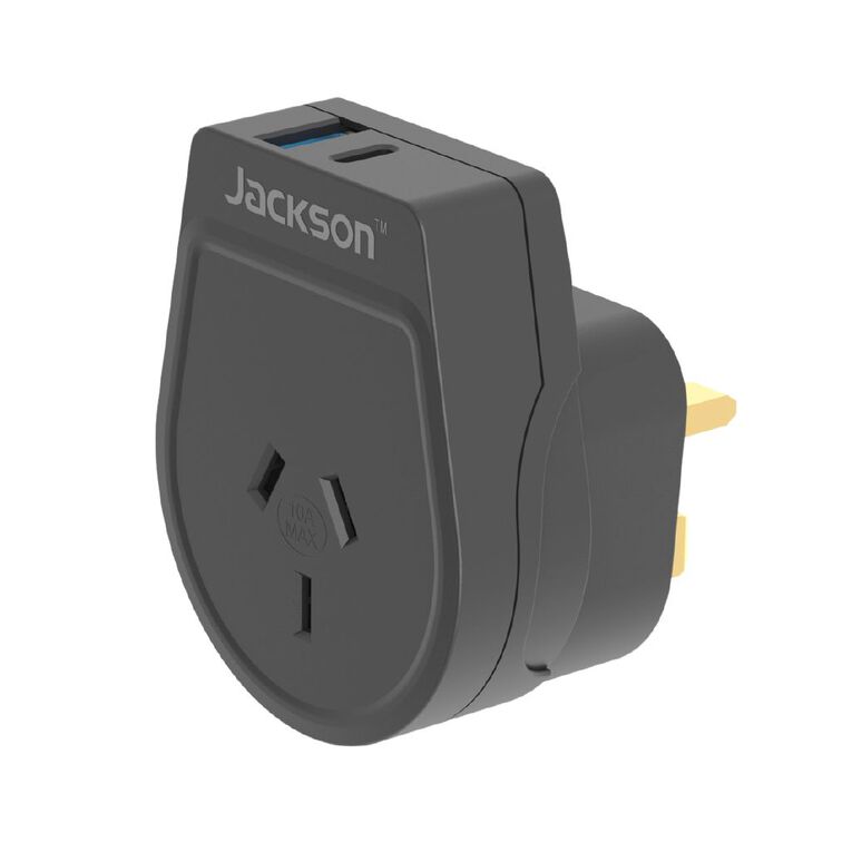 Jackson Outbound UK & Hong Kong Travel Adaptor with 20W USB-C USB-A, , hi-res