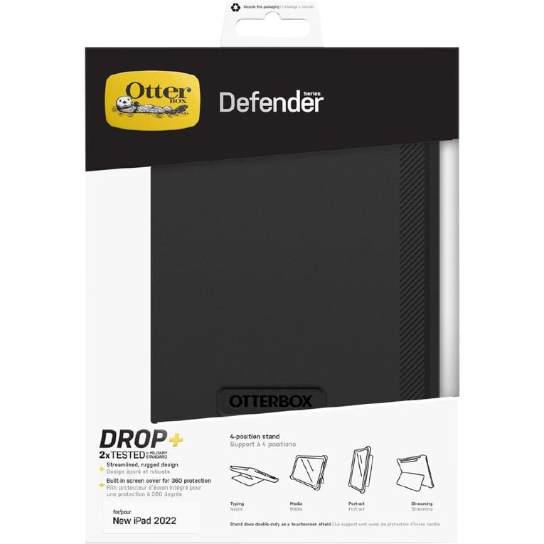 OtterBox Defender Case for Apple iPad (A16) - Black, , hi-res