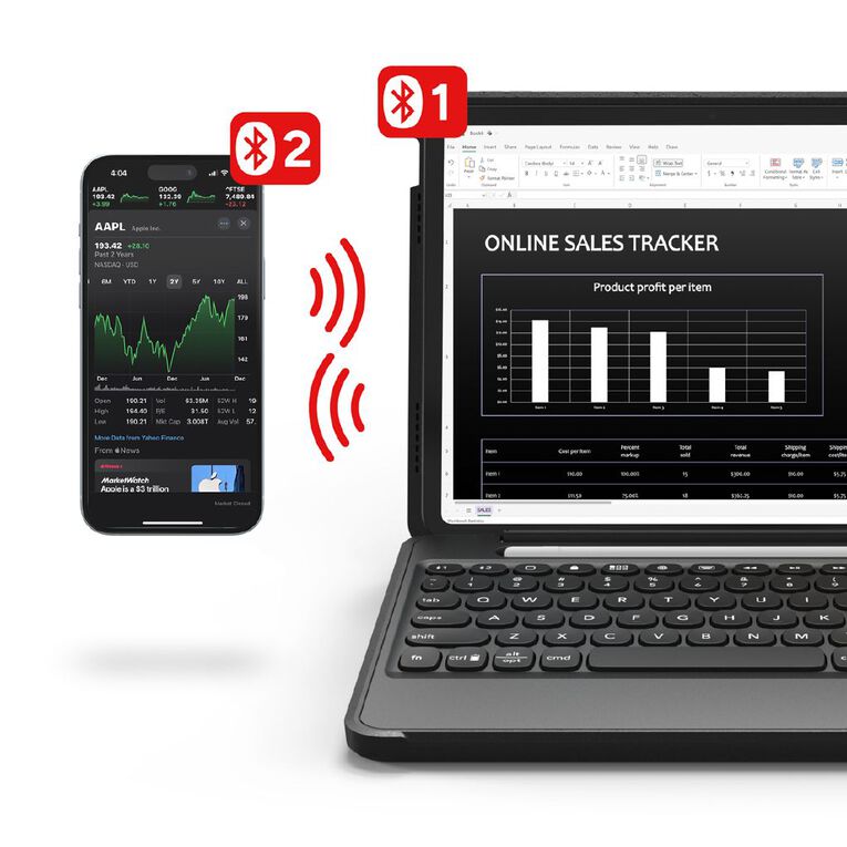 Zagg Rugged Book Keyboard for iPad A16 (2025), iPad 10th Gen (10.9" 2022), , hi-res
