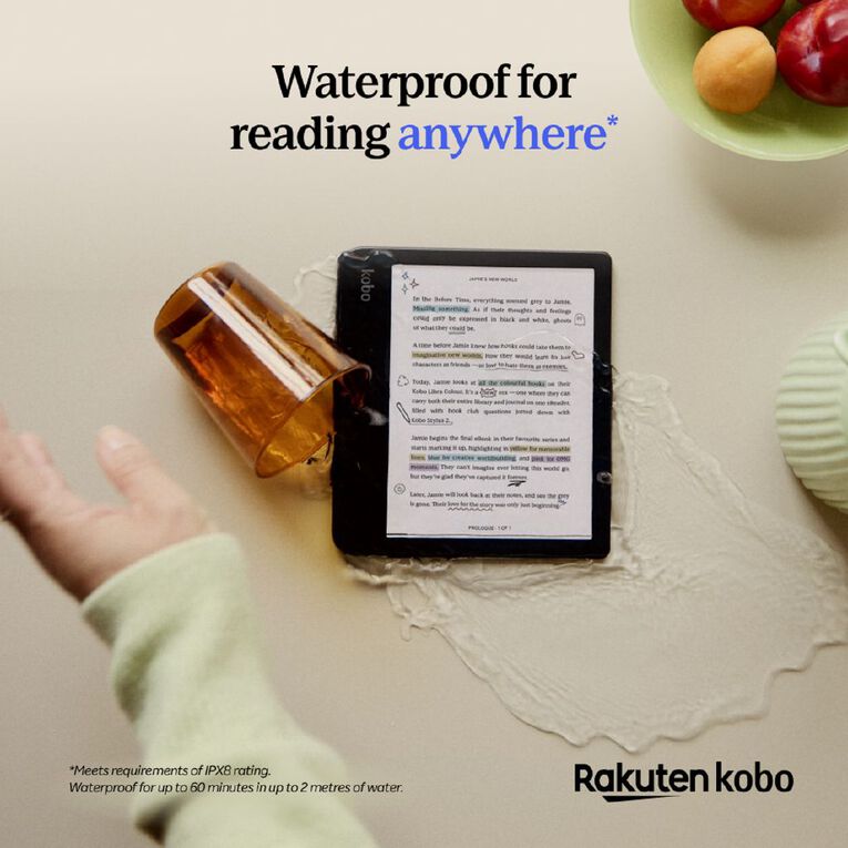Kobo Libra Colour 7" 32GB eReader Bundle with Stylus 2 - Black, , hi-res